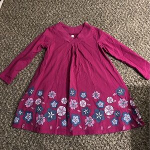 Tea Collection Magenta Floral Dress Size 5